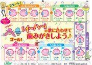 ライオンが制作した「歯みがき順番ポスター」。