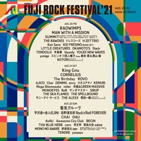 「FUJI ROCK FESTIVAL '21」出演アーティスト第1弾告知ビジュアル