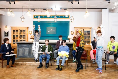 「JO1 3RD SINGLE『CHALLENGER』リリース記念オンラインショーケースイベント」の様子。 (c)LAPONE ENTERTAINMENT