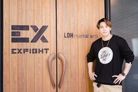 EXFIGHTに到着したRIKUさん。