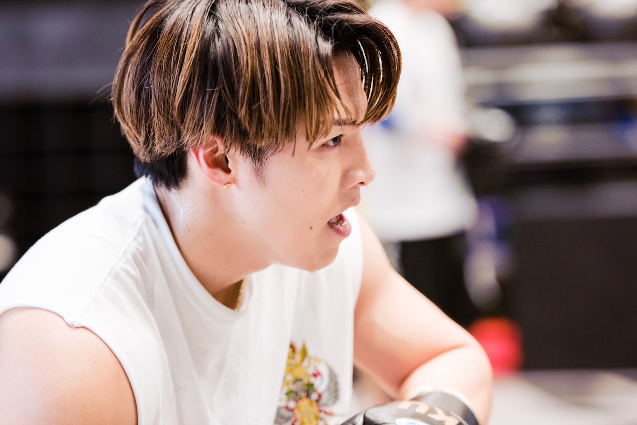 インターバル中のRIKUさん。