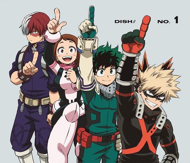 DISH//新作の「ヒロアカ」ジャケット公開、A組もB組も心操もNo.1ポーズ