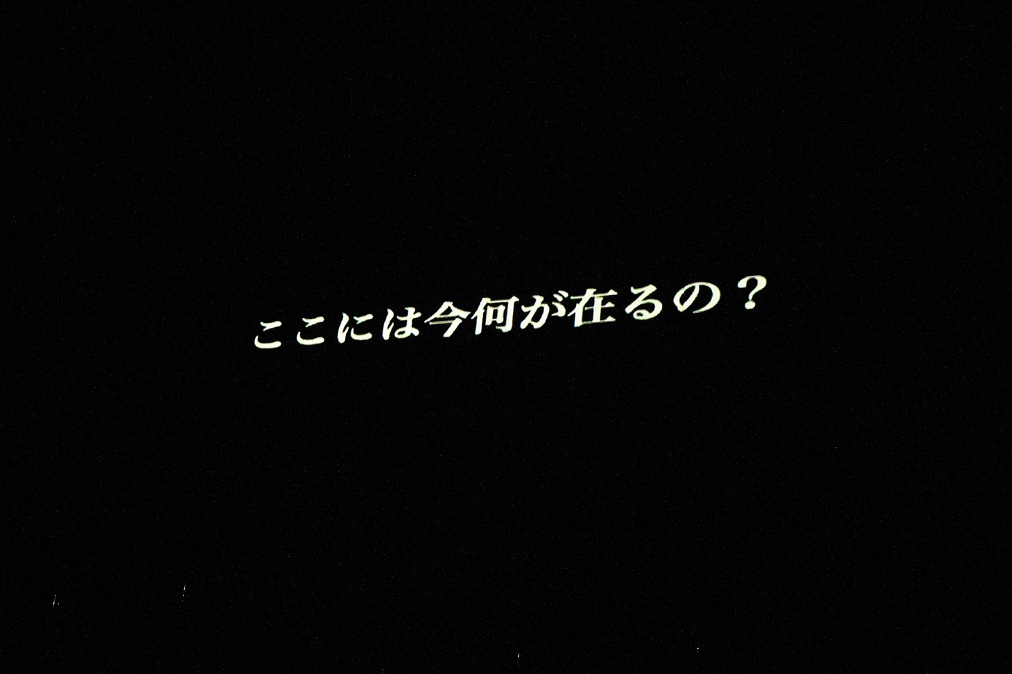 アンコールでスクリーンに映し出された文字列。