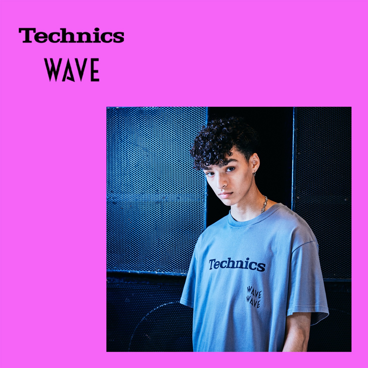 TechnicsとWAVEのコラボTシャツ。