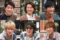 上段左から時計回りに村上信五、大倉忠義、森山直太朗、丸山隆平、安田章大、横山裕。 (c)フジテレビ