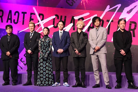 「キャラクター」完成報告会見の様子。
