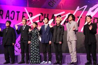 「キャラクター」完成報告会見の様子。