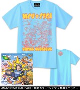 「MCU x SEGA Sound Collection」Tシャツとステッカー。(c)SEGA / (c)GAMES GLORIOUS Inc. / (c)elements ltd.