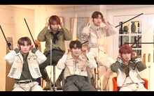 “耳鑑定”を受けるJO1メンバー。 (c)フジテレビ