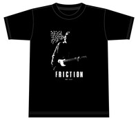 FRICTIONオフィシャルTシャツ デザイン1（BLACK）のイメージ。