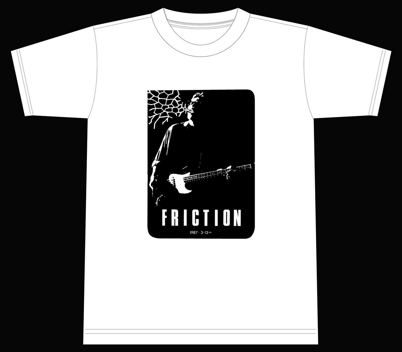 FRICTIONオフィシャルTシャツ デザイン1（WHITE）のイメージ