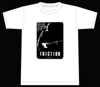 FRICTIONオフィシャルTシャツ デザイン1（WHITE）のイメージ。