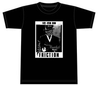 FRICTIONオフィシャルTシャツ デザイン2（BLACK）のイメージ。
