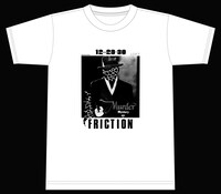 FRICTIONオフィシャルTシャツ デザイン2（WHITE）のイメージ。