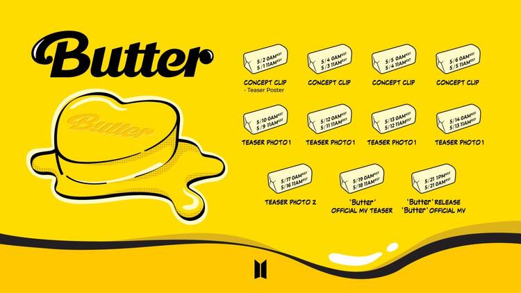 BTS「Butter」のプロモーションスケジュール公開 - 音楽ナタリー