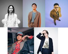 上段左からAAAMYYY、Shin Sakiura、TENDRE。下段左から竹村仁、Yohji Igarashi。
