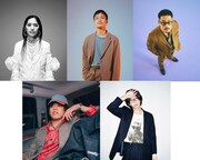 上段左からAAAMYYY、Shin Sakiura、TENDRE。下段左から竹村仁、Yohji Igarashi。