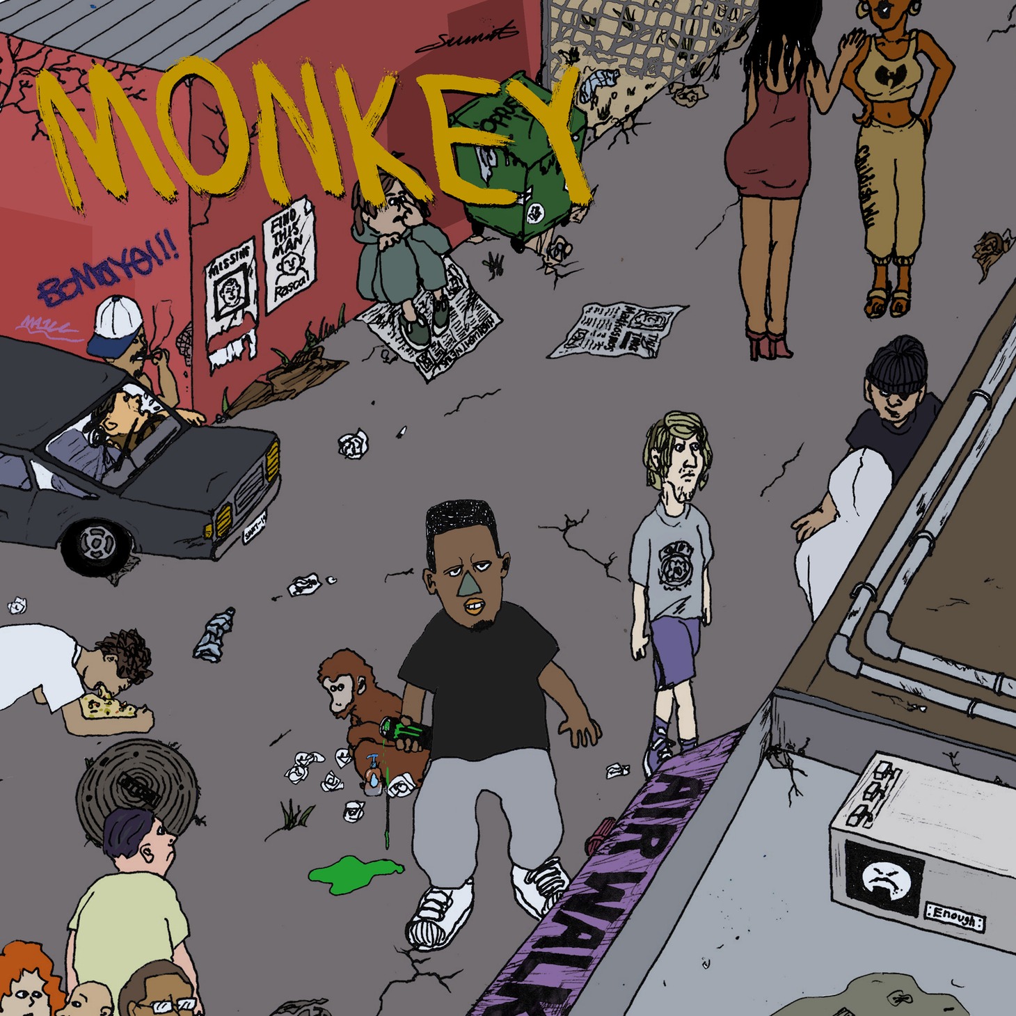 OMSB「MONKEY」配信ジャケット