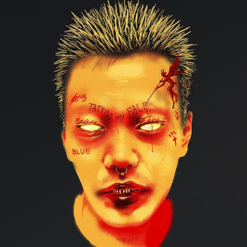 Ryugo Ishida「TATTOO ON MY FACE」配信ジャケット