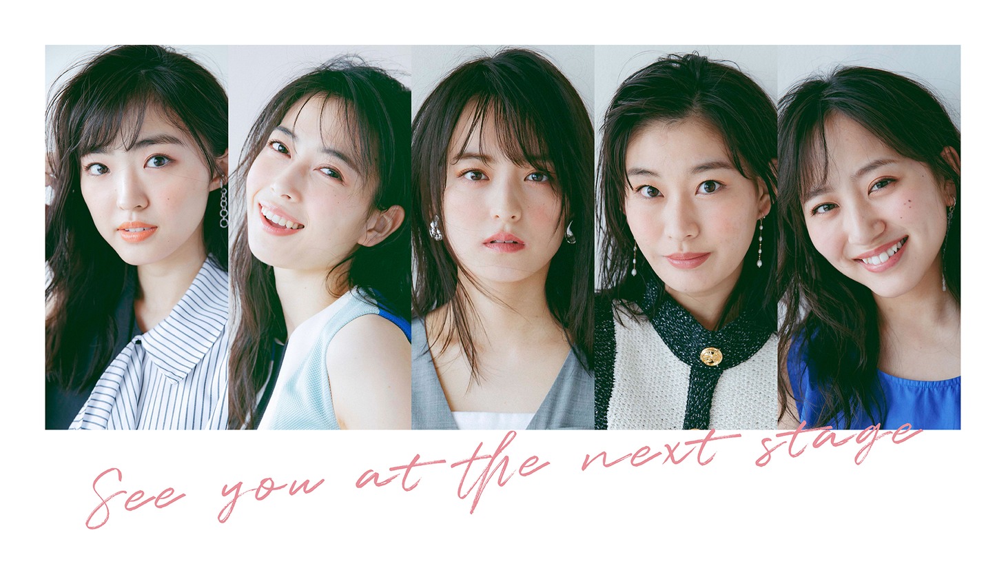 たこやきレインボーを卒業した5人。左から春名真依、彩木咲良、清井咲希、根岸可蓮、堀くるみ。