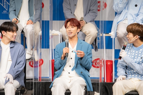 「キットカット」の魅力を熱弁する河野純喜。