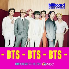 BTS「2021ビルボード・ミュージック・アワード」出演決定時に発表されたビジュアル。(c)Billboard Music Awards SNS