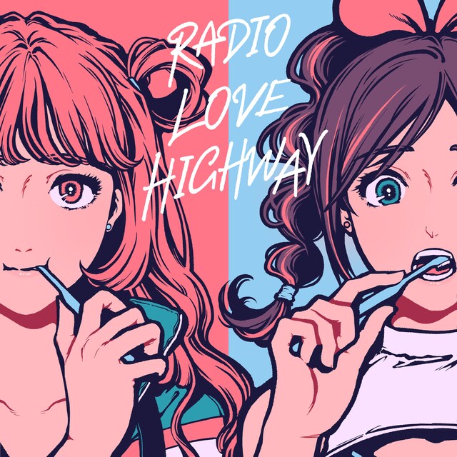 Kizuna AI & Moe Shop「RADIO LOVE HIGHWAY」配信ジャケット