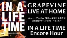 「GRAPEVINE - LIVE AT HOME『IN A LIFE TIME』Encore Hour ～ニュー・アルバム『新しい果実』発売直前2夜連続プレミア公開 第1夜～」告知ビジュアル