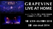 「GRAPEVINE - LIVE AT HOME『ビクターロック祭り2018』『club circuit 2014』 ～ニュー・アルバム『新しい果実』発売直前2夜連続プレミア公開 第2夜～」告知ビジュアル