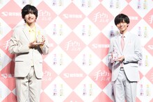 左から道枝駿佑（なにわ男子、関西ジャニーズJr.）、永瀬廉（King & Prince）。