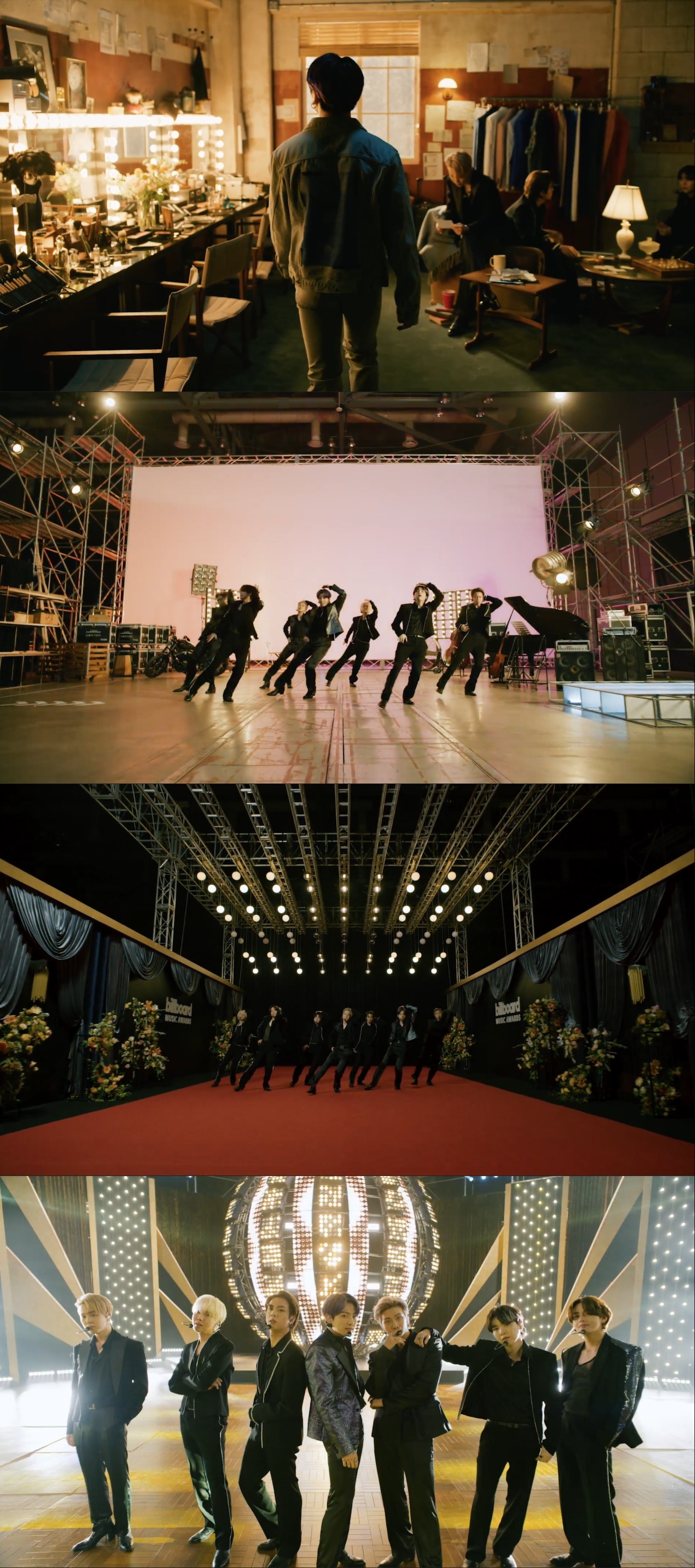 BTS「Butter」パフォーマンスより。 (c)Billboard Music Awards SNS