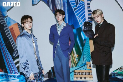 左からJUNGWON、SUNGHOON、SUNOO。(c)Dazedマガジン