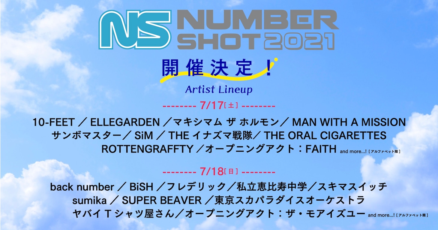 「NUMBER SHOT 2021」バナー