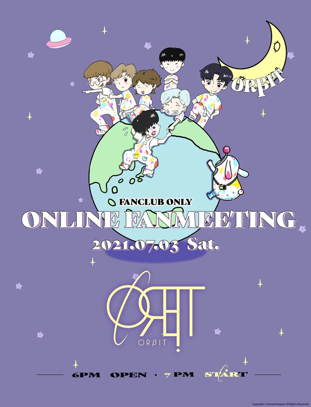 ORβIT「1st ONLINE FANMEETING『to EαRTH』」告知画像