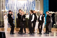 「ザ・レイト・ショー・ウィズ・スティーヴン・コルベア」に出演したBTS。(c)BIGHIT MUSIC