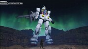巨大なガンダムの映像とともに演奏するSUGIZO。(写真提供:バンダイナムコエンターテインメント)