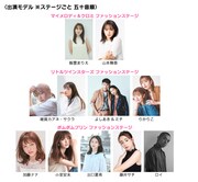 「ファッションステージ」の出演者。