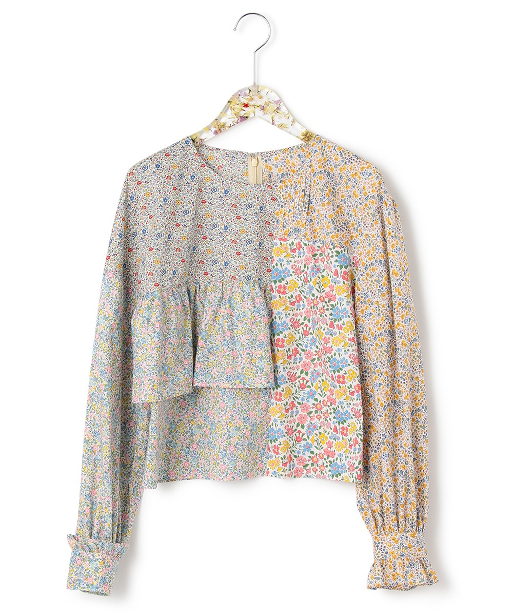 LIBERTY × ANEVER FLOWER PATCHWORK BLOUSE