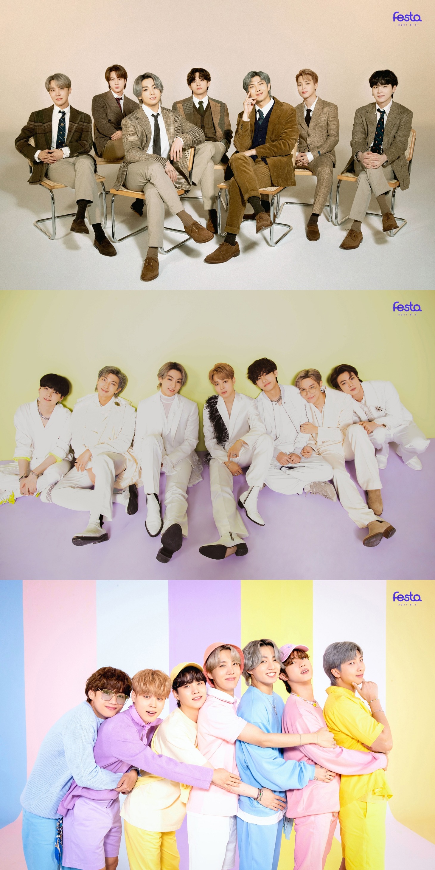 「2021 BTS FESTA」初日に公開された家族写真。(c)BIGHIT MUSIC
