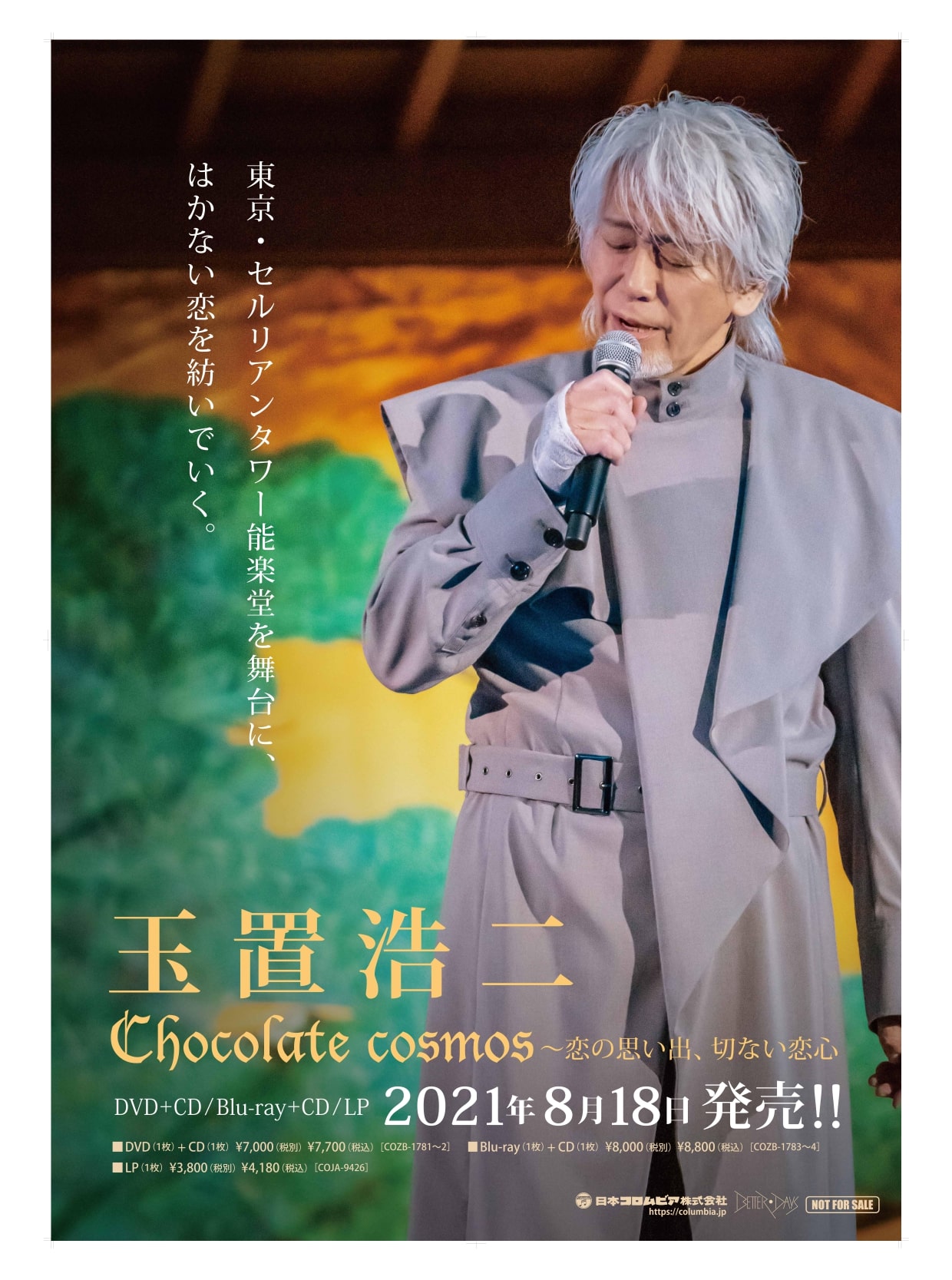 玉置浩二「Chocolate cosmos～恋の思い出、切ない恋心～」告知ポスター