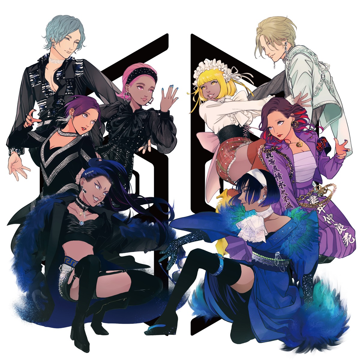 女王蜂「女王蜂 日本武道館単独公演 2DAYS HYPER BLACK LOVE 20210224 夜天決行 20210225」完全生産限定盤ジャケット
