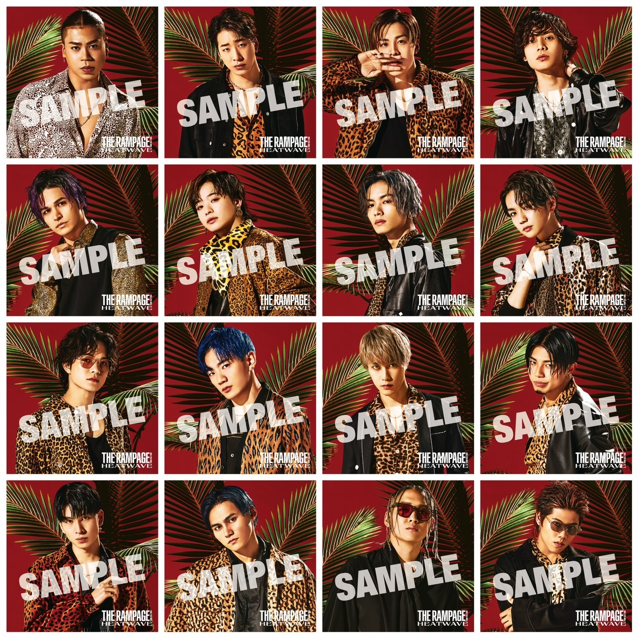 THE RAMPAGE from EXILE TRIBE「HEATWAVE」EXILE TRIBE FAMILY OFFICIAL CD・DVD SHOP、LDH official mobile CD/DVD SHOP購入者特典アザージャケットデザイン一覧