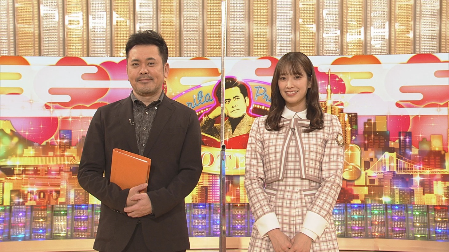 左から有田哲平（くりぃむしちゅー）、佐々木久美（日向坂46）。（写真提供：NHK）