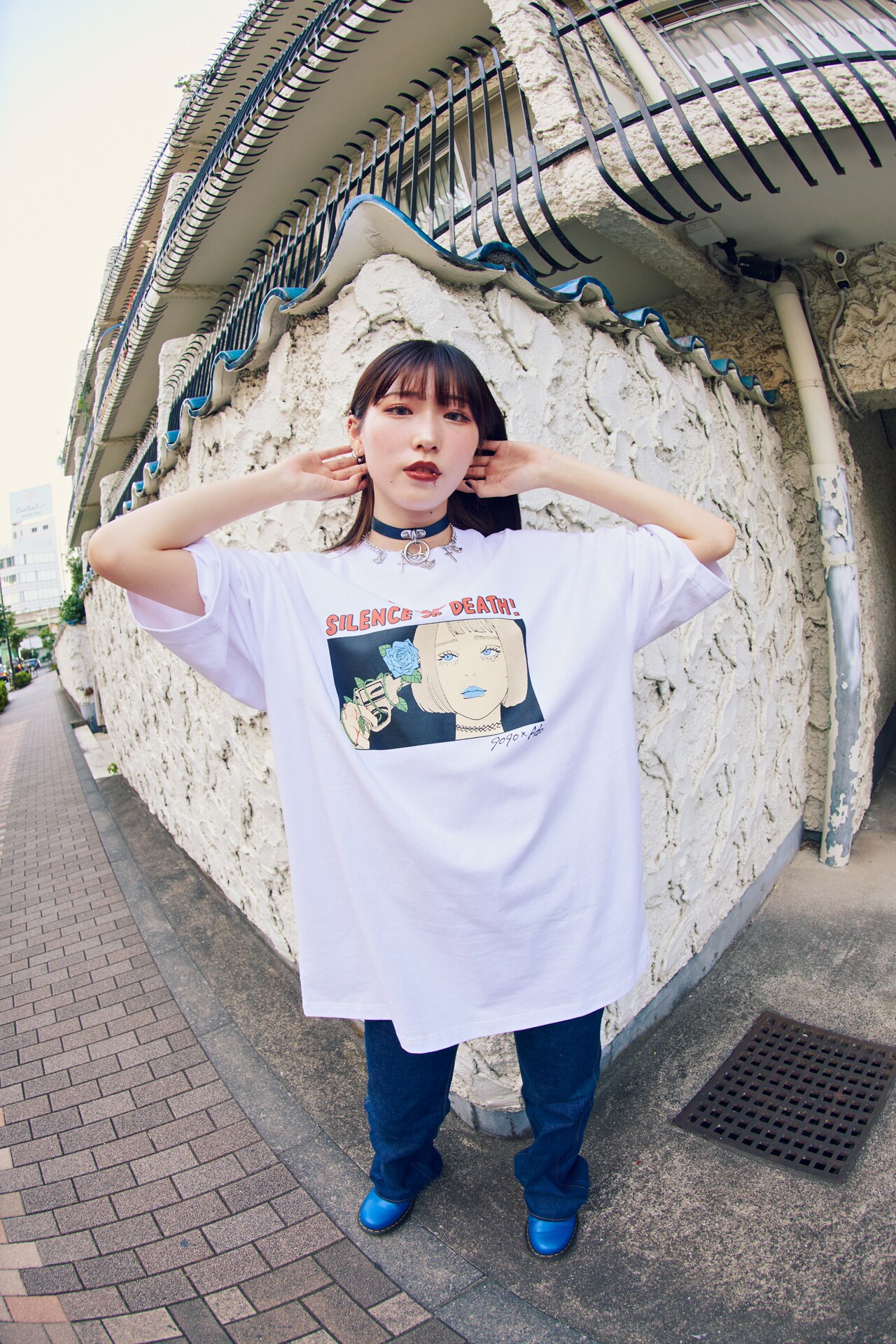 Ado × 9090 SILENCE or DEATH Tee」着用イメージ - 「うっせぇわ」の