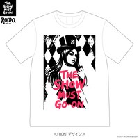 「THE SHOW MUST GO-ON」スローガンTシャツのデザイン。