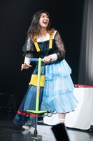 ホッピングに挑む小林歌穂。