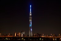 米津玄師「Pale Blue」東京スカイツリー特別ライティングイメージ。