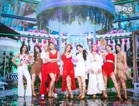 「Alcohol-Free」で「SBS人気歌謡」に出演したTWICE。
