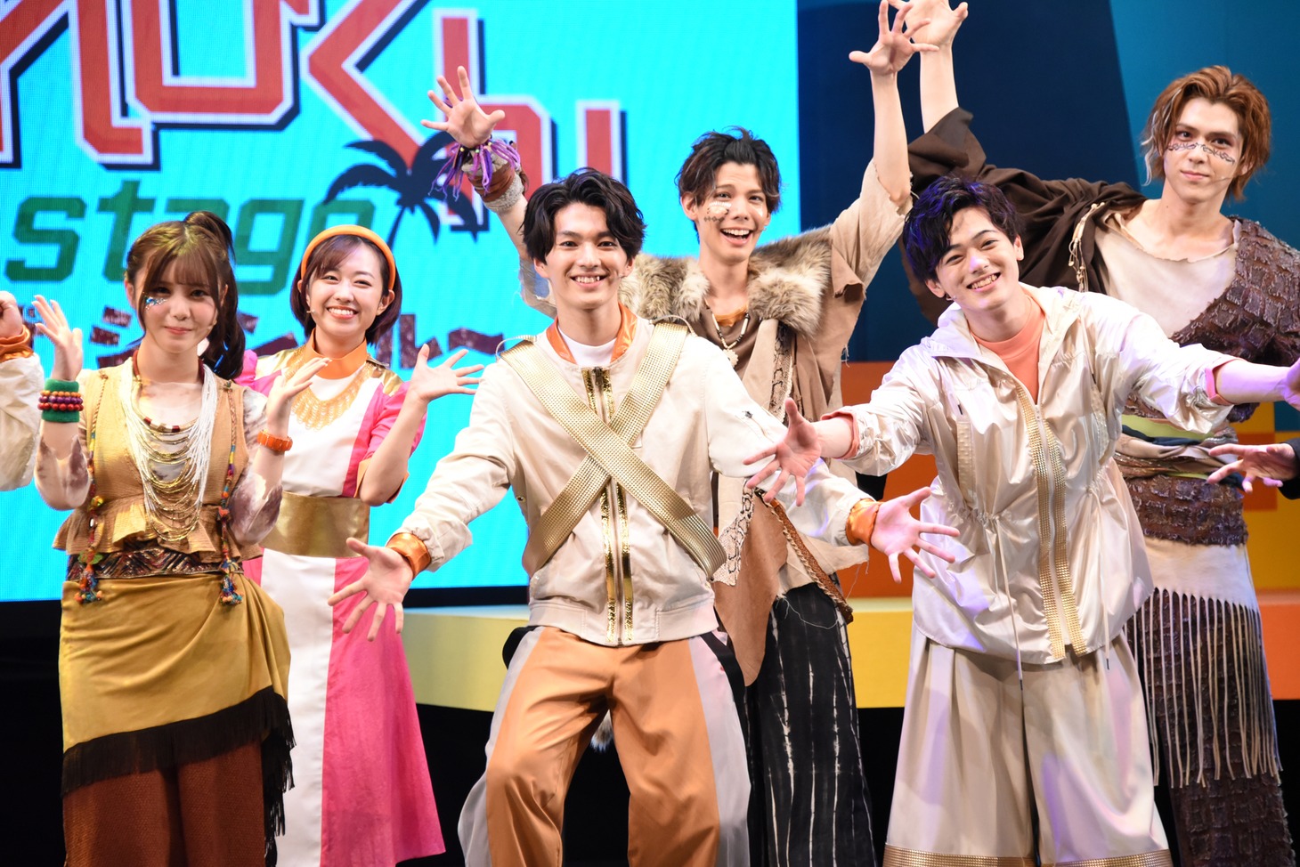 「『天才てれびくん the STAGE』～バック・トゥ・ザ・ジャングル～」開幕直前取材の様子。
