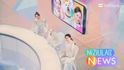 Web CM「NiziU LAB NEWS」「NiziUと3ショット」編より。
